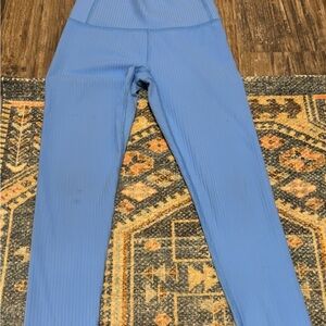 Blue High-Waisted Leggings